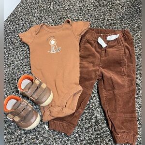 Brown Gender Neutral Baby Outfit